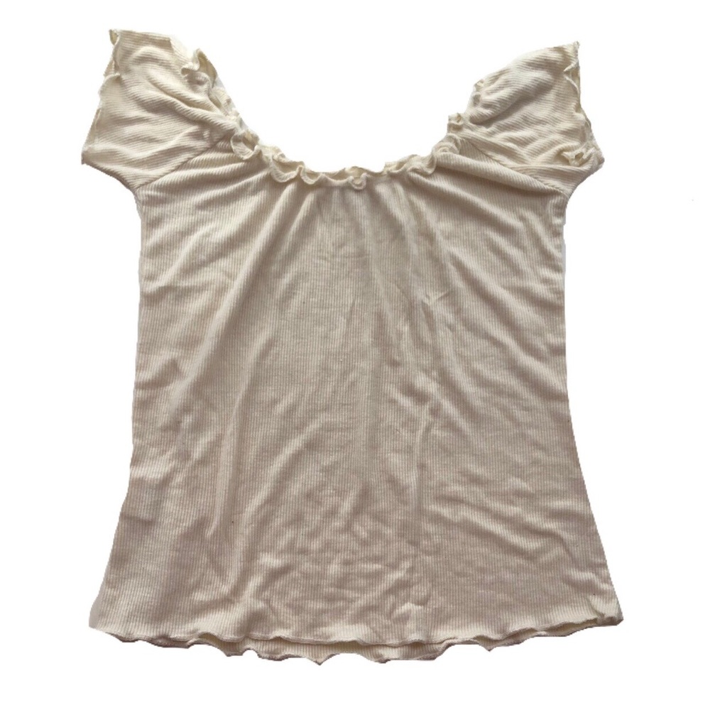 Brandy Melville ruffle off the shoulder top